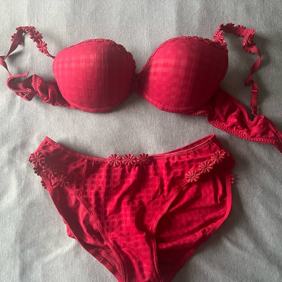 Marie Joe gingham panty with daisy appliqué in XL. - Picture 3 of 4